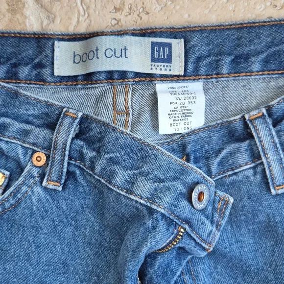 GAP Bootcut Jeans Size 10 Long, - Picture 2 of 3